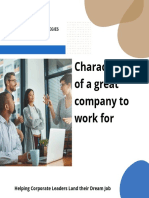 Characteristics of A Great Company To Work For