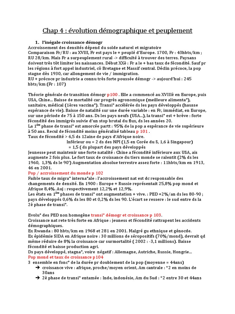 Géographie du peuplement pdf