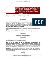 Ley de Austeridad Transparencia Remuneraciones y Prestaciones de La CDMX