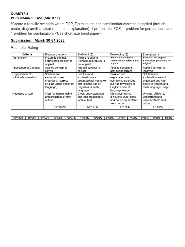 Quarter 3 performance task math 10 criteria pdf