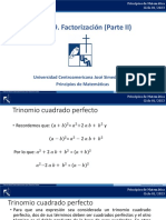 Clase 9. Factorización (Parte II) : Universidad Centroamericana José Simeón Cañas Principios de Matemáticas