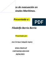 Esquemas de Evacuación en Los Terminales Marítimos.: Presentado Por