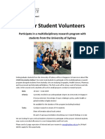 Call For Student Volunteers - Singapore
