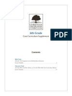 6th Grade: Core Curriculum Supplement