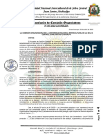 Resolución de Comisión Organizadora: Universidad Nacional Intercultural de La Selva Central Juan Santos Atahualpa