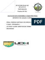 Hunivercidad de Huanuco Topografia: Practica N 001