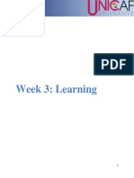 Week 3: Learning