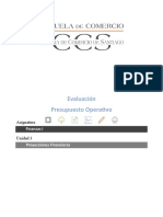 Evaluación Presupuesto Operativo: Asignatura Unidad 3