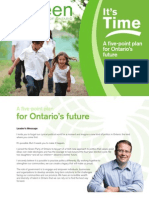 GPO (Green Party of Ontario) Platform, Election 2011