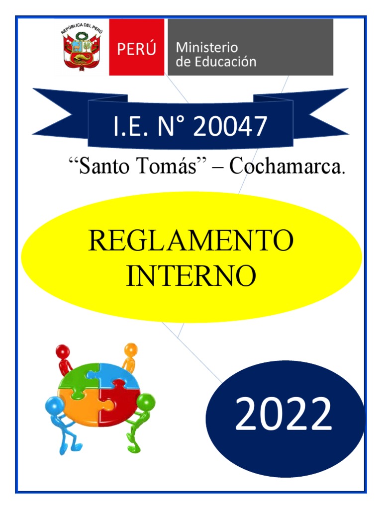 Reglamento Interno I.E. N° 20047 2022 | PDF | Evaluación | Aprendizaje