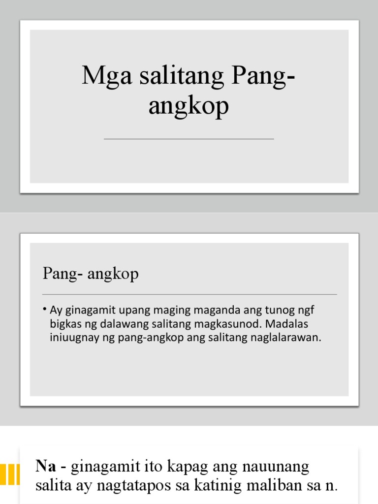 Mga Salitang Pang Angkop Q4 PDF