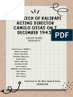 The Speech of KALIBAPI Acting Director Camilo Osias On 7 December 1943