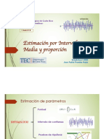 Estimación Por Intervalo. Media y Proporción: Instituto Tecnológico de Costa Rica Escuela de Matemáticas