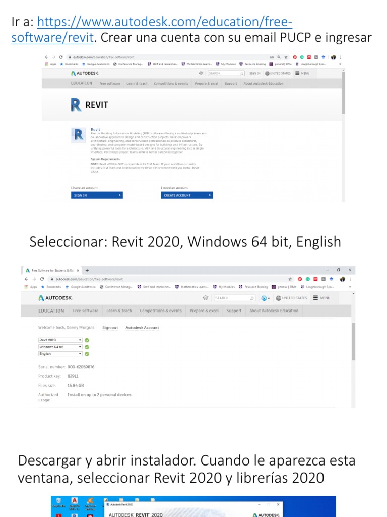Instrucciones para Instalar Revit | PDF