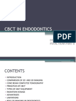 CBCT in Endodontics: Divya Anil S Final Year Part Ii