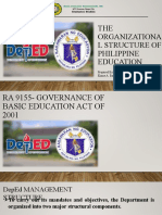The Organizational Structure of Philippine Education