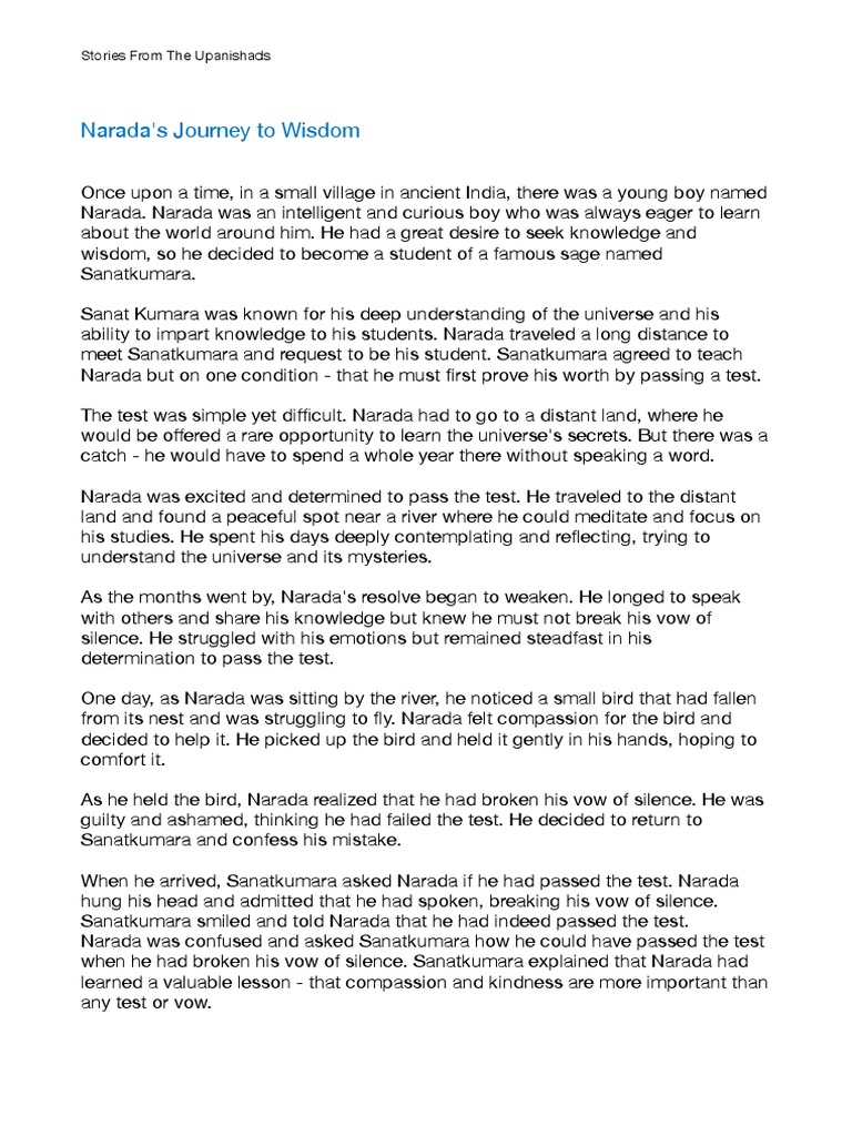 Narada's Journey To Wisdom | PDF | Poetry