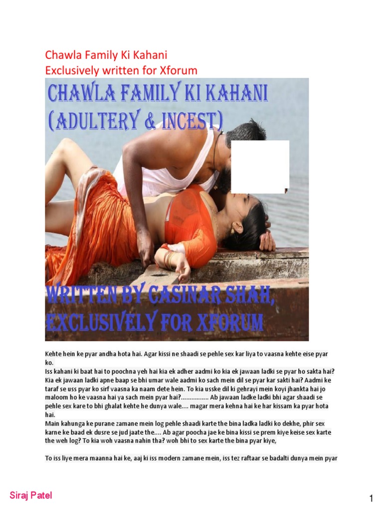 Sixy Porn Chupke Chuke Seelp - Chawla Family Ki Kahani Exclusively Written For Xforum: Siraj Patel | PDF
