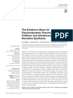 The Evidence-Base For Psychodynamic Psychotherapy With Children and Adolescents: A Narrative Synthesis