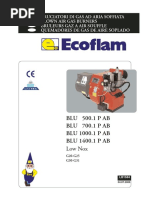 ECOFLAM Scheda Tecnica Bruciatori Gas BLU 500 700 1000 1400 P AB