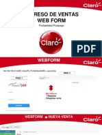 Ingreso de Ventas Web Form: Portabilidad Postpago