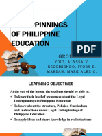Legal Underpinnings of Philippine Education: Group 3