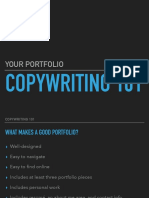 Your Portfolio: Copywriting 101