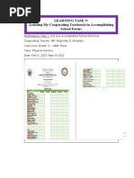 Learning Task 9: Assisting My Cooperating Teacher(s) in Accomplishing School Forms