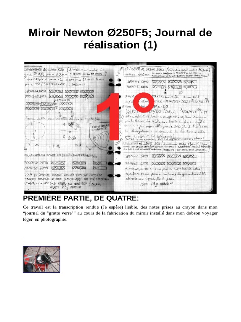 Miroirs et prismes pour télescope