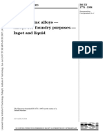 Zinc and Zinc Alloys Ð Alloys For Foundry Purposes Ð Ingot and Liquid