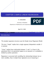 Chapter 2 Simple Linear Regression: K. Musara