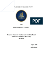 Labor Management Procedure: The Federal Democratic Republic of Ethiopia