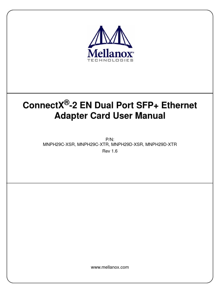 ConnectX-2 EN User Manual | PDF | Network Interface Controller | Flash ...