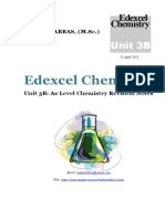 Unit 3B A Level Chemistry Revision Notes