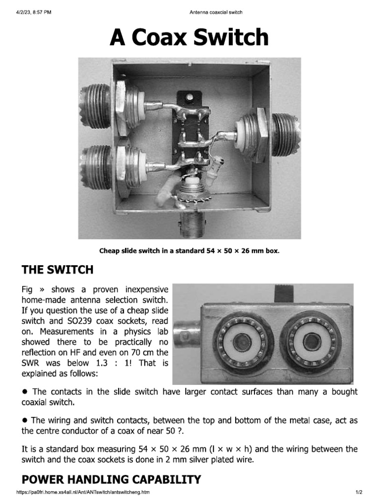 AS-801C Automatic Antenna Switch from DC to 450MHz