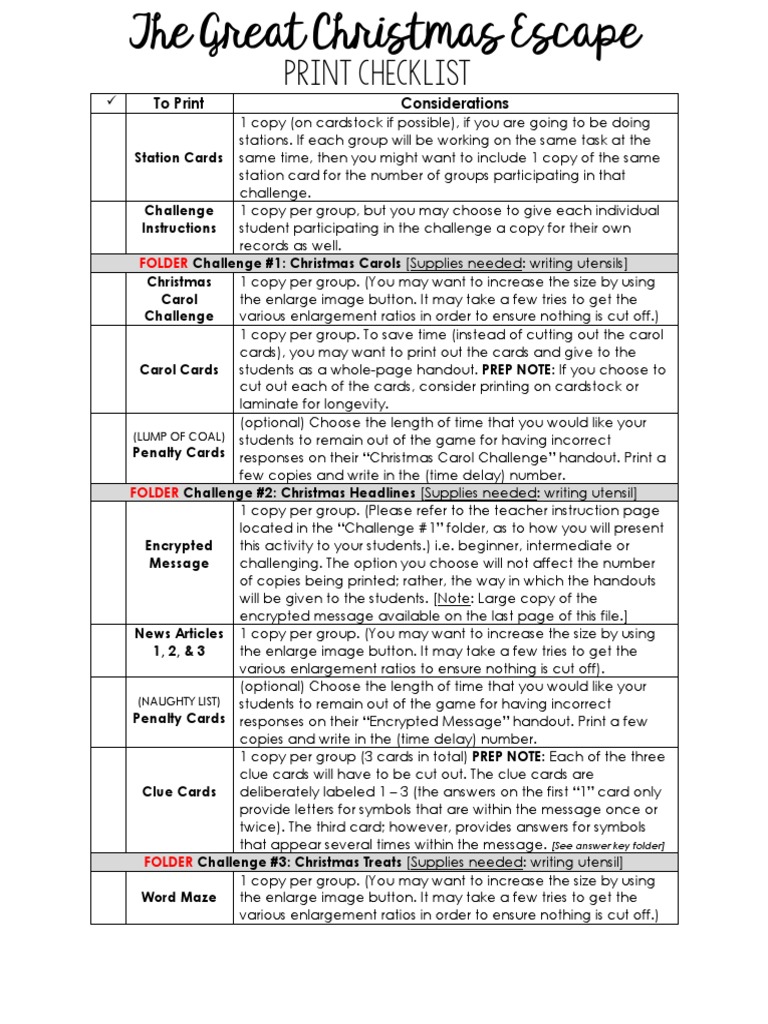 Print Checklist | PDF | Computing