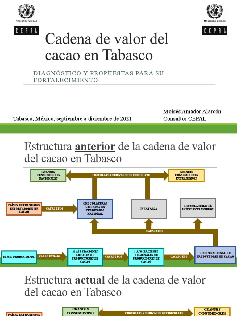 Diagnóstico de la cadena de valor del cacao en Tabasco: retos y ...