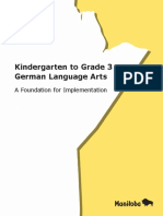 Kindergarten To Grade 3 German Language Arts: A Foundation For Implementation