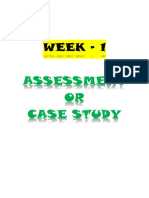Week - 1: Assessment OR Case Study