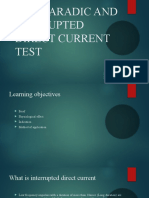 Lab. Faradic and Interupted Direct Current Test: Dr. Tanveer Sikander PT