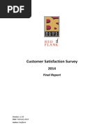 Customer Satisfaction Survey: Final Report