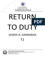 Cover-Page - RETURN TO DUTY