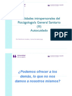 Habilidades Intrapersonales (IV) - Autocuidado