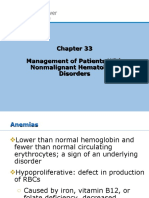 Management of Patients With Nonmalignant Hematologic Disorders