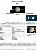 Saturn: Student: Pirvan Laurentiu Nicolae Conf. DR.: Dragomir Lucian Octavian