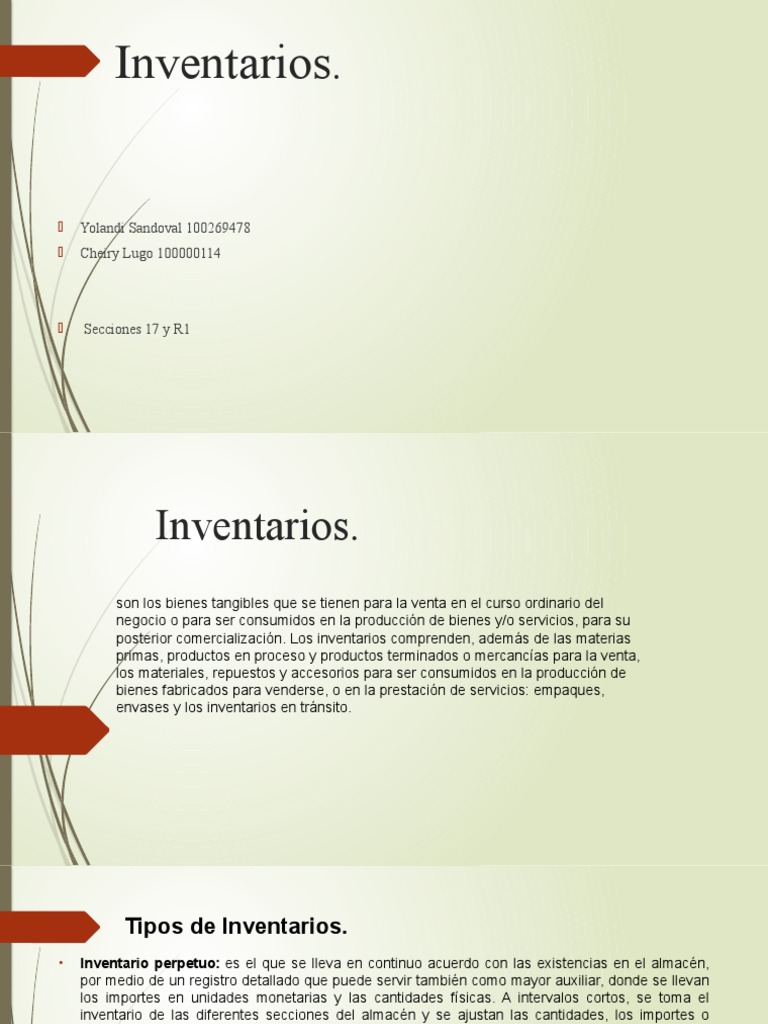 Inventarios | PDF | Inventario | Contabilidad