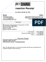 Transaction Receipt for Bill Payment to Life Insurance Corporation of India