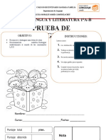 Prueba de lenguaje 1° básico con actividades de lectura y escritura