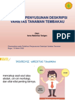 MATERI PELATIHAN PENYUSUNAN DESKRIPSI TANAMAN TEMBAKAU 15 Maret 2022