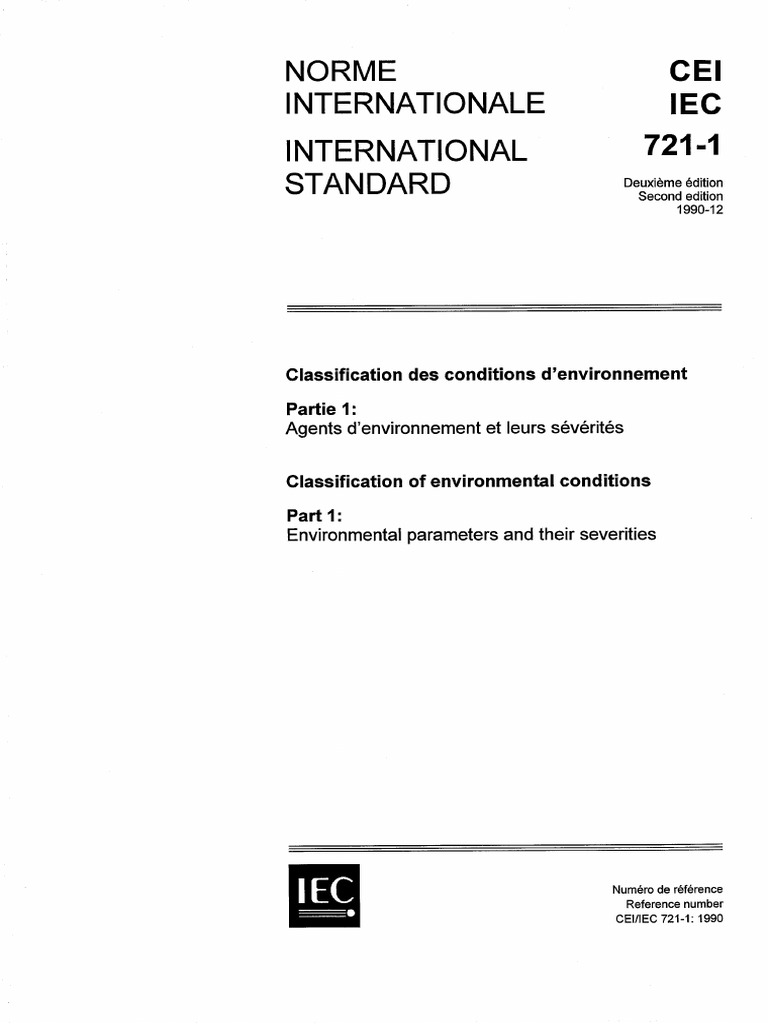 Iec 721-1 1990 | PDF